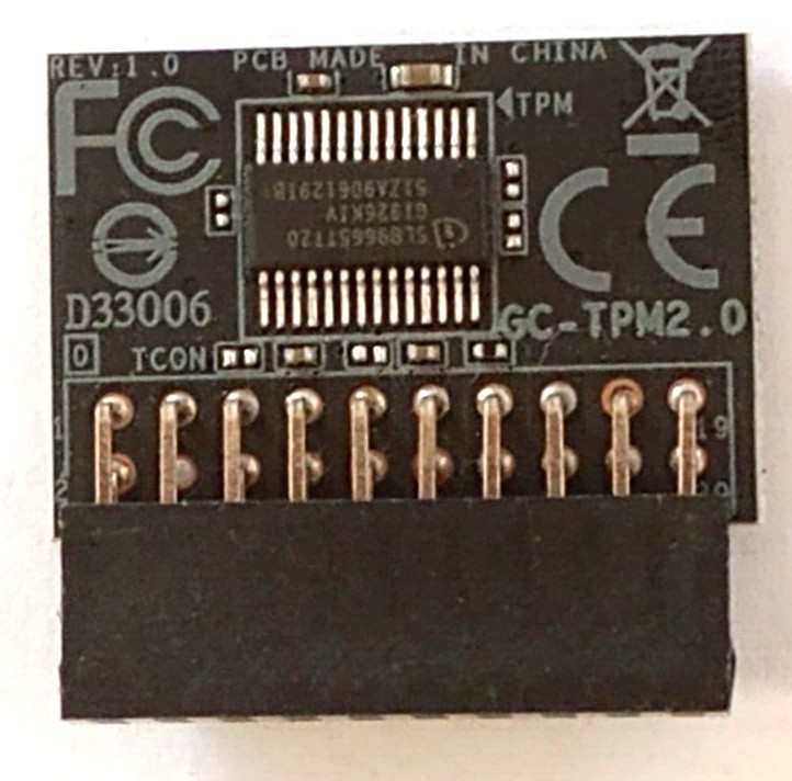 GC-TPM2.0 GIGABYTE TPM Module GC-TPM 2.0 (20 Pin 20-1) Trusted Platform Module