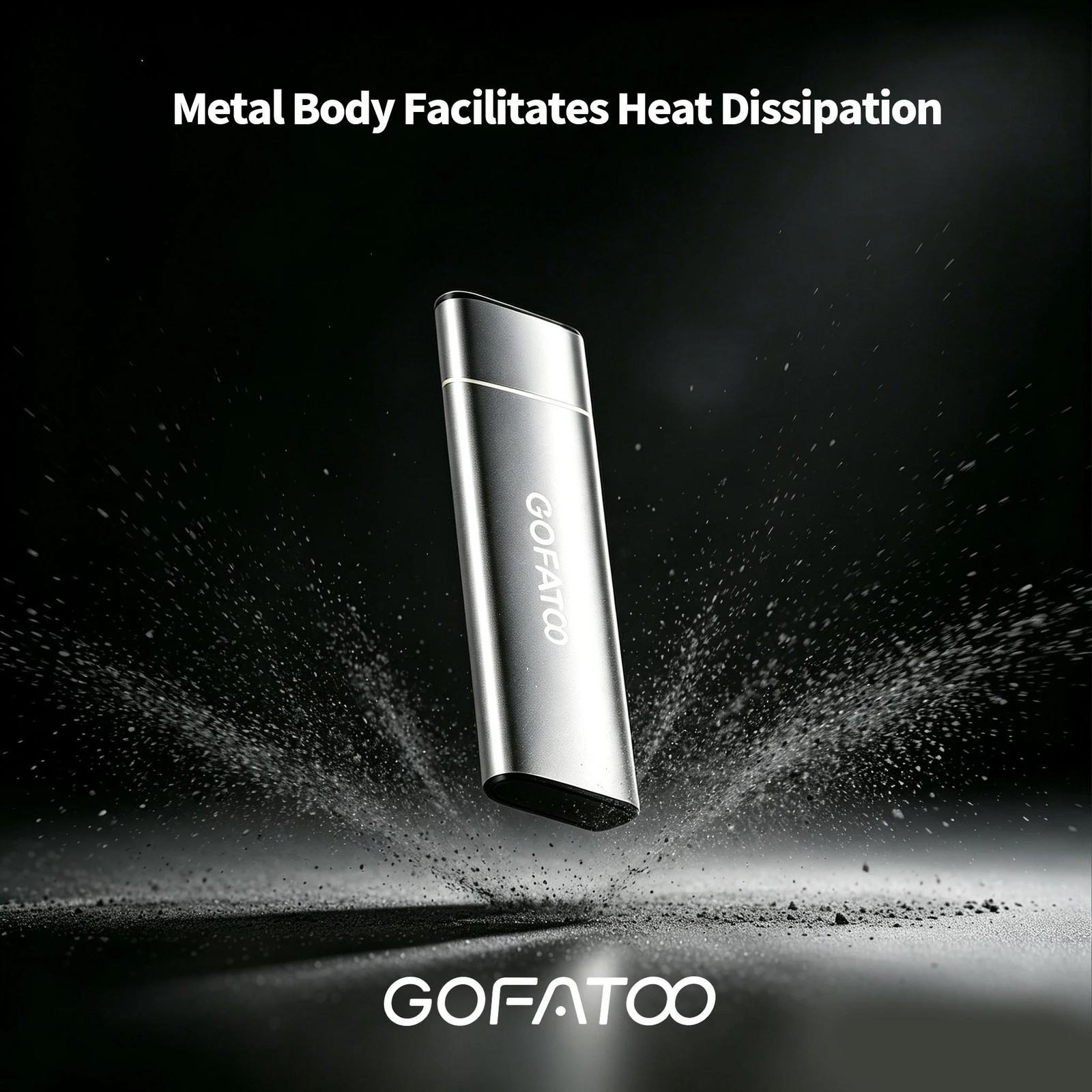 GOFATOO Portable External SSD 1050MB/s Silver Gray USB3.2 Gen2 1TB