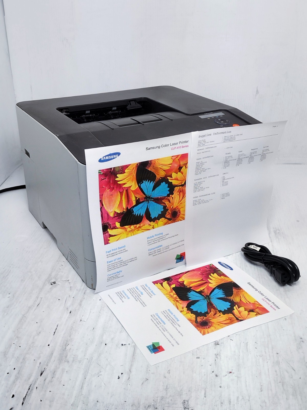 Samsung CLP-415NW Color Laser Printer Page Count 2243 Only 