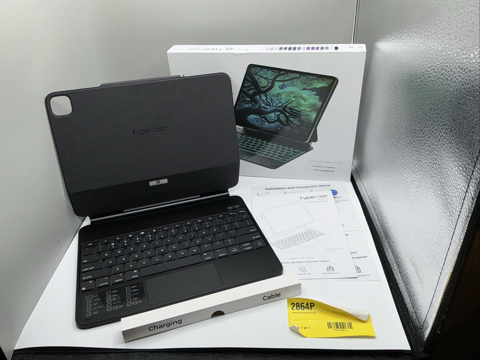 Typecase EDGE KB206129 iPad Air 13 Pro 12.9 Keyboard Case Trackpad Black 2864P