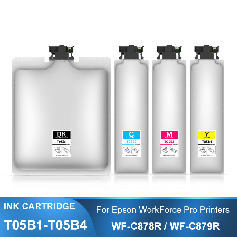 T05B1-T05B4 Ink Bag With Pigment Ink For Epson WF-C878 WF-C879 WF-C878R C879R