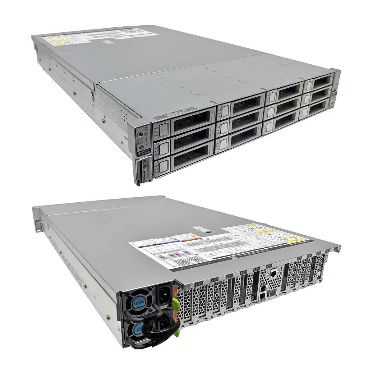 Sun Oracle X8-2L Rack Server no CPU no PC4 RAM 2x HS 12x LFF 3.5" SAS9361-16i