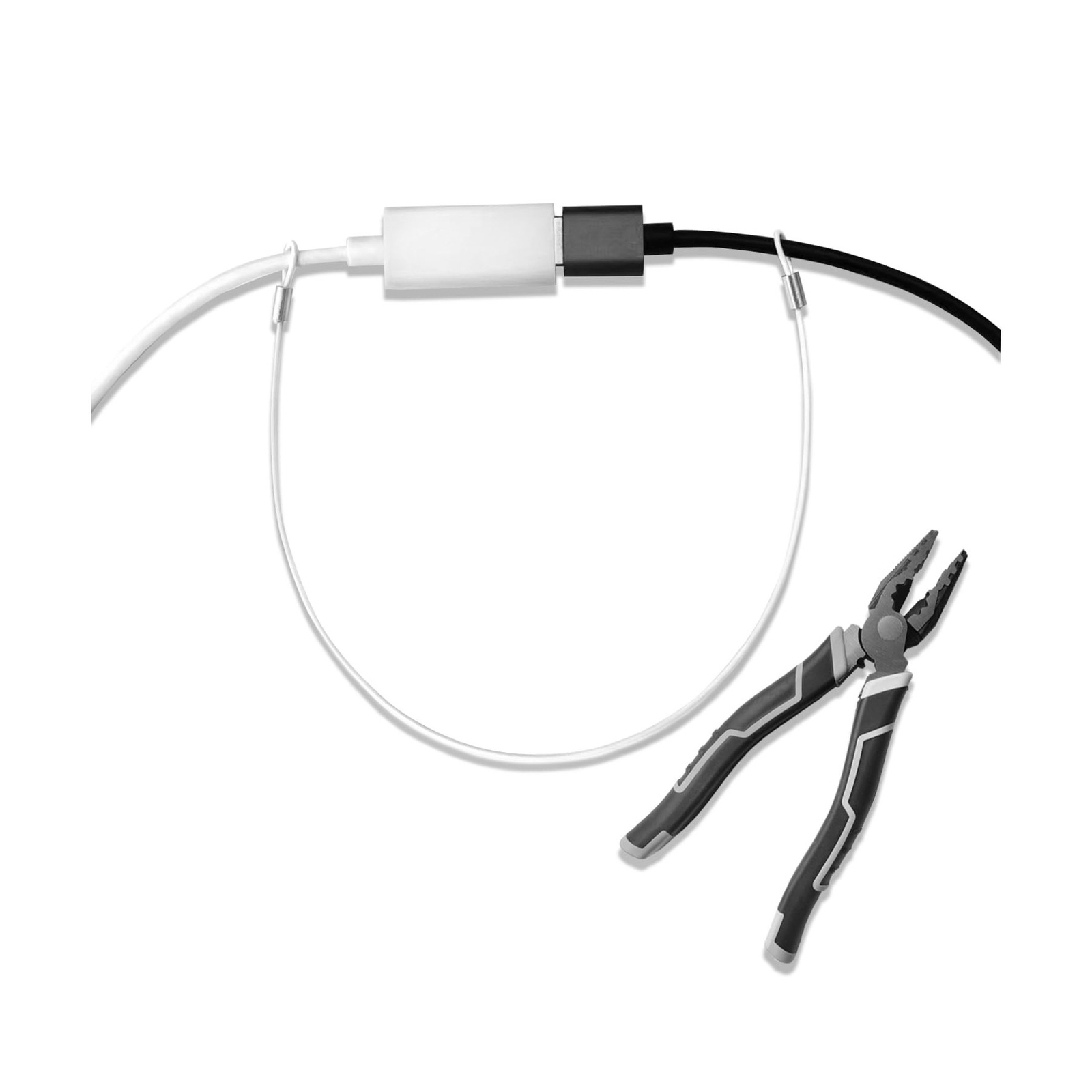 Cable Tethers 30 Pack with Crimping Tool (12 Inches, White Color), Adjustable...