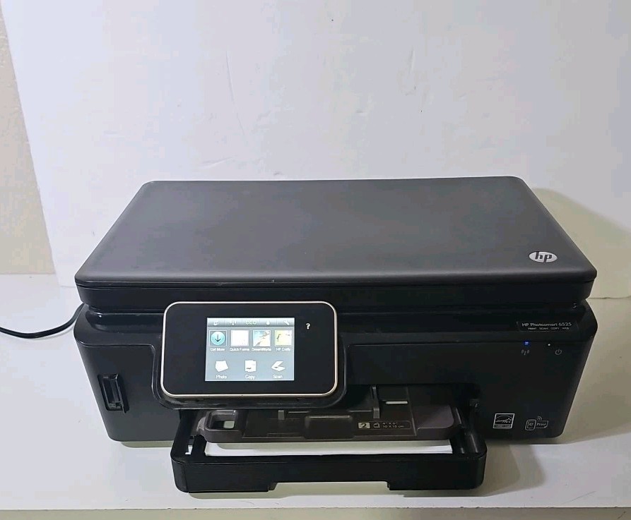 HP Photosmart 6525 All-In-One Printer. Partial Ink. Wifi Connection. Read