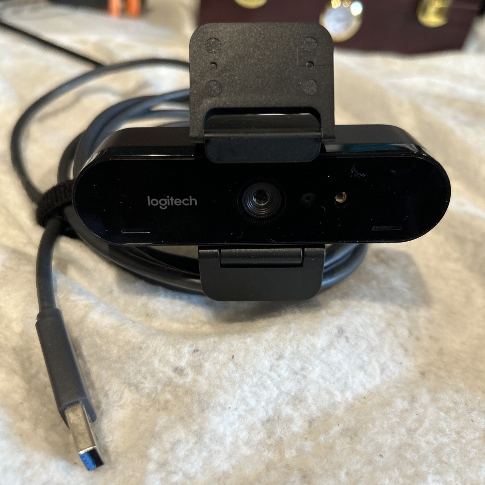 LOGITECH V-U0040 BRIO 4K Webcam w/Mounting Clip/USB Cable Privacy Shutter