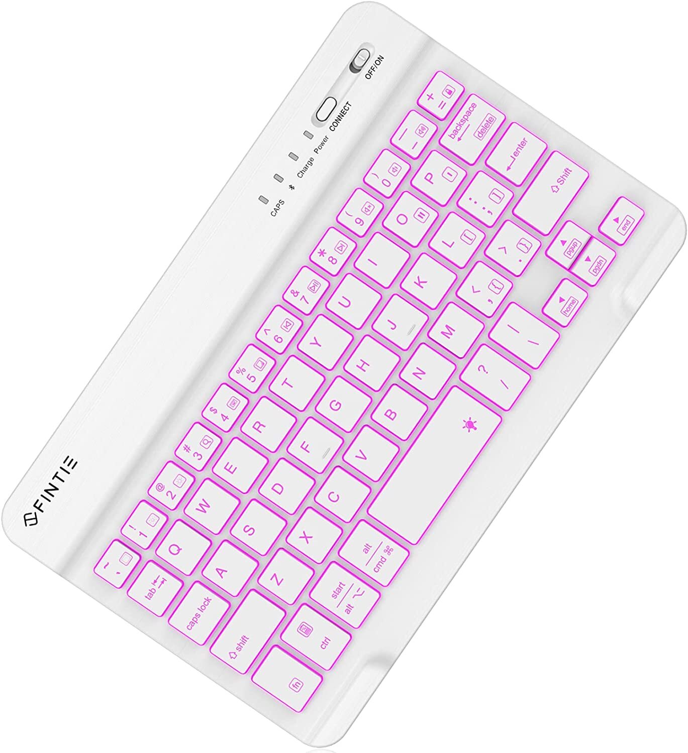  7-Inch Backlit Wireless Bluetooth Keyboard for iPad Samsung Tablet iOS Android