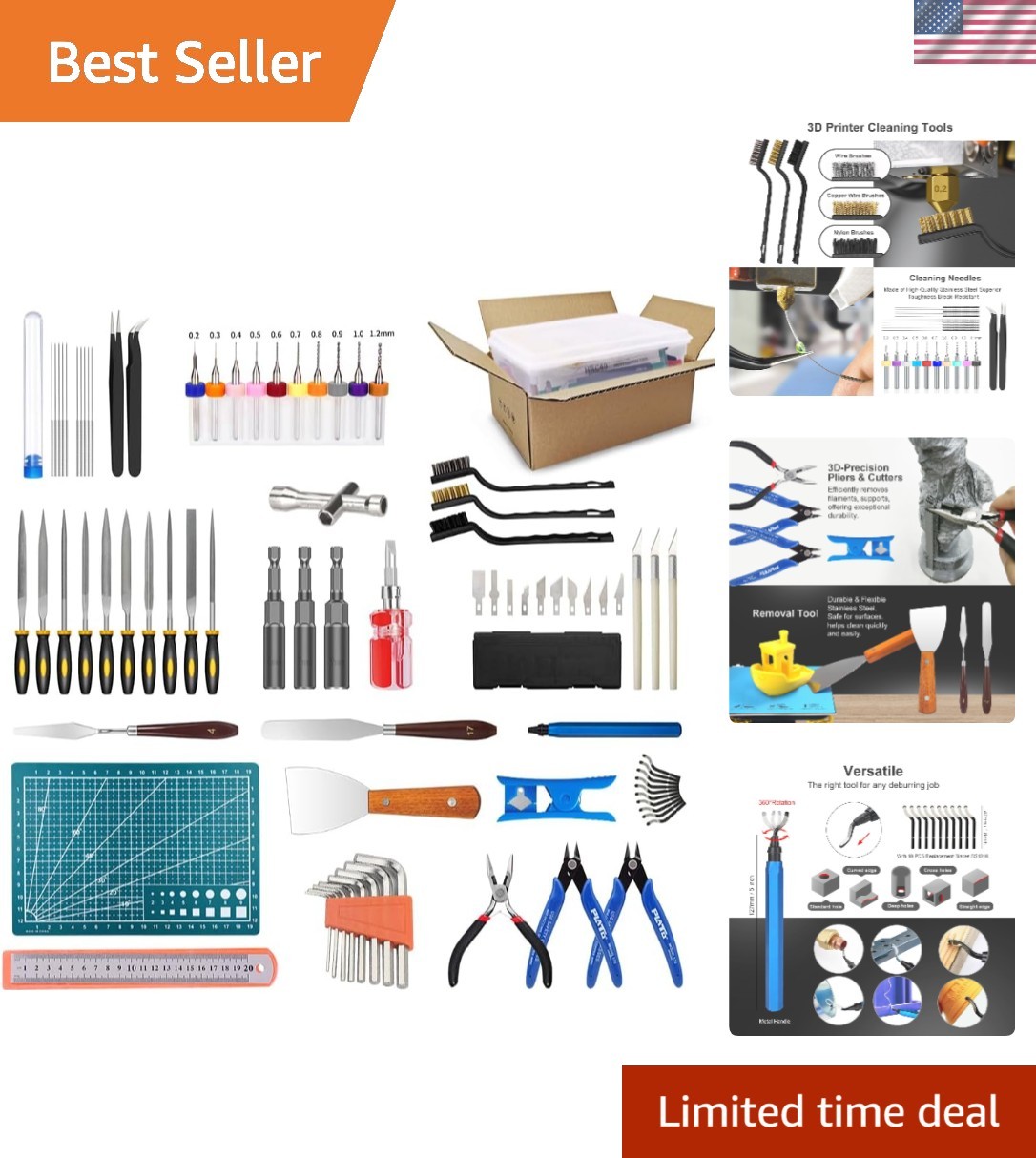 82PCS 3D Printer Tool Kit with Case for Print Removal, Cleaning & Repair
