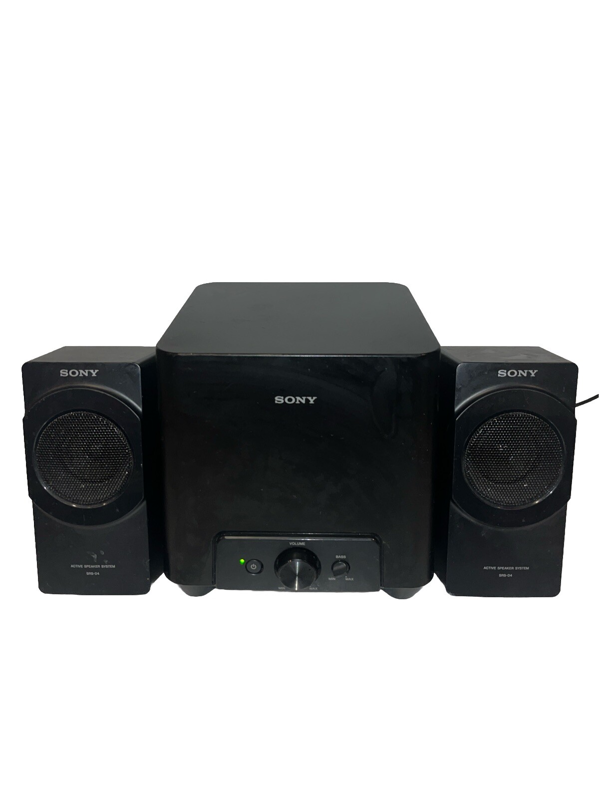 Sony Computer Speaker System with Subwoofers SRS-D4 Sound Audio Adjust Working