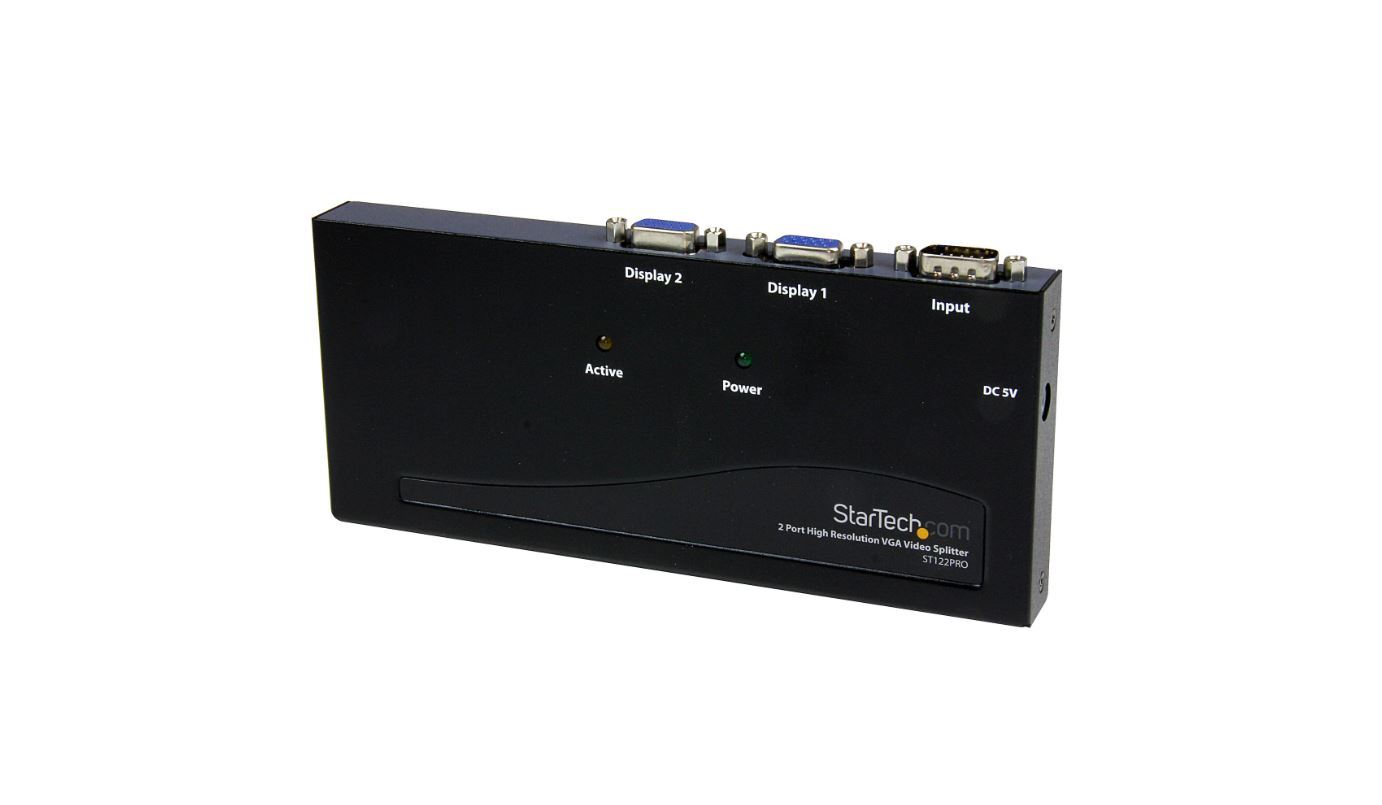 StarTech 2 Port High Resolution VGA Video Splitter - 350 MHz - ST122PRO