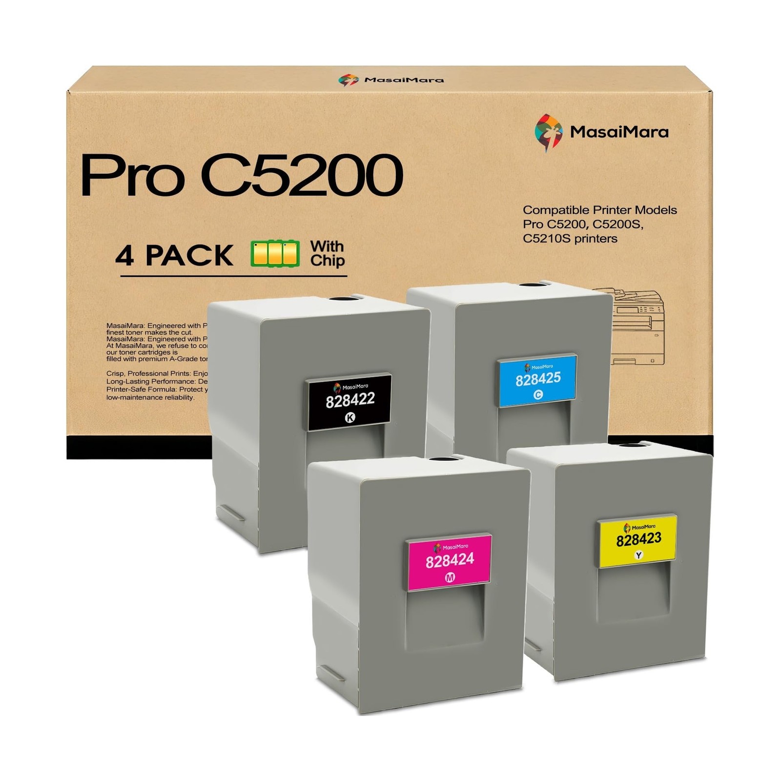 MasaiMara High Yield Pro C5200 Toner Cartridge Replacement for Ricoh Pro C520...