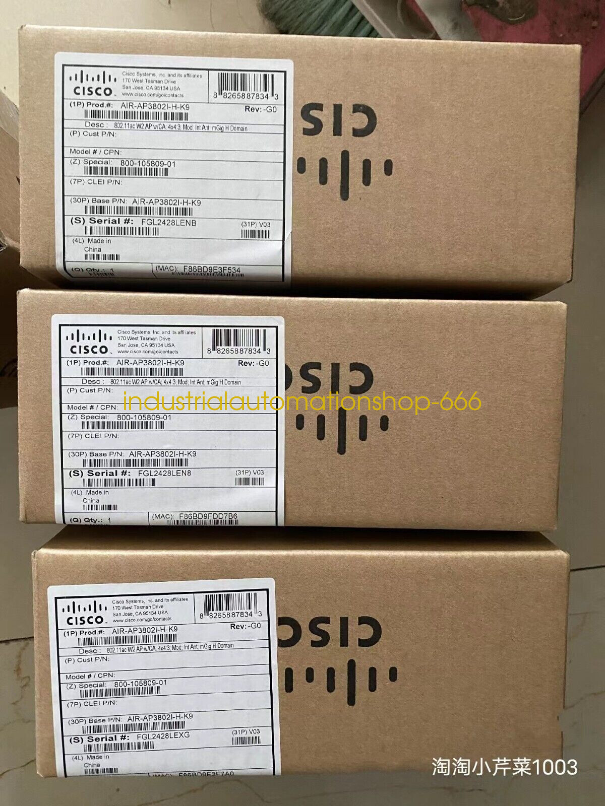 1PCS NEW AIR-AP3802I-H-K9 Wireless AP Via DHL or FedEX