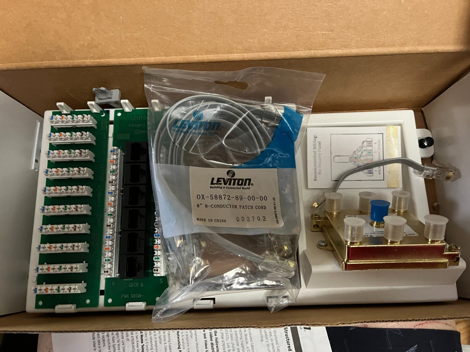 Leviton Structured Media Basic Home Networking PLUS Panel 2GHZ 47606-BNP