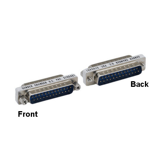 10PCS DB25 Male to Male Mini Adapter 25Pin Low Profile Changer Printer/Scanner
