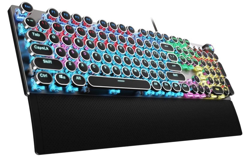 AULA F2088 Retro Mechanical Keyboard RGB with rest.