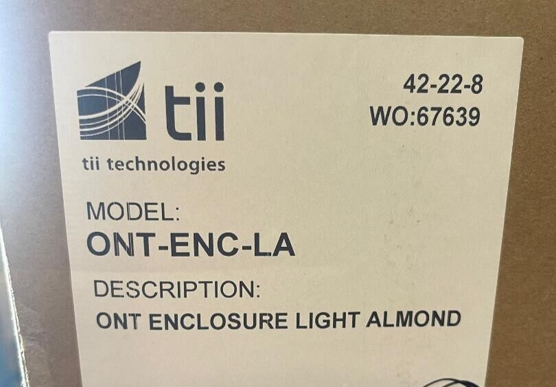 Tii Technologies ONT-ENC-LA Indoor Optical Network Terminal Enclosure For ONT