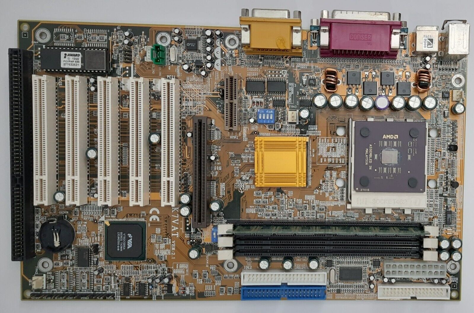 Lucky Star K7VAT Socket A Retro AGP Motherboard + AMD Duron 900MHz + 256MB RAM