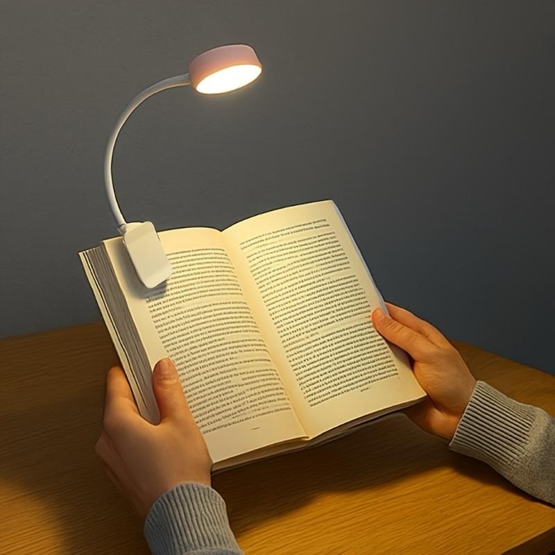 USB Rechargeable LED Book Light 3 Color Modes Adjustable Reading Night Lamp