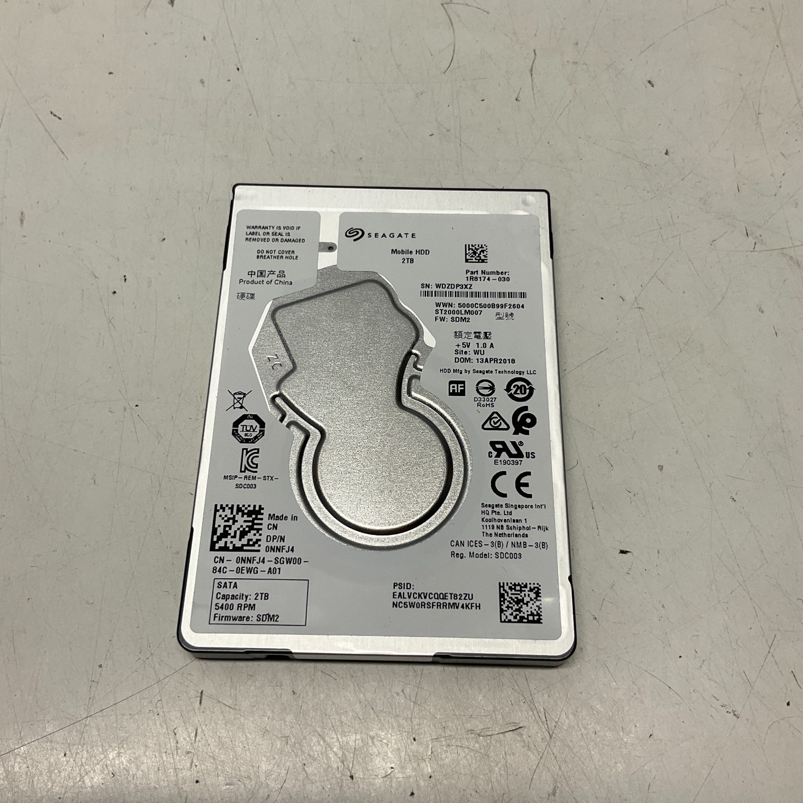 SEAGATE Mobile HDD 2TB 2.5" SATA Hard Drive (ST2000LM007) Tested