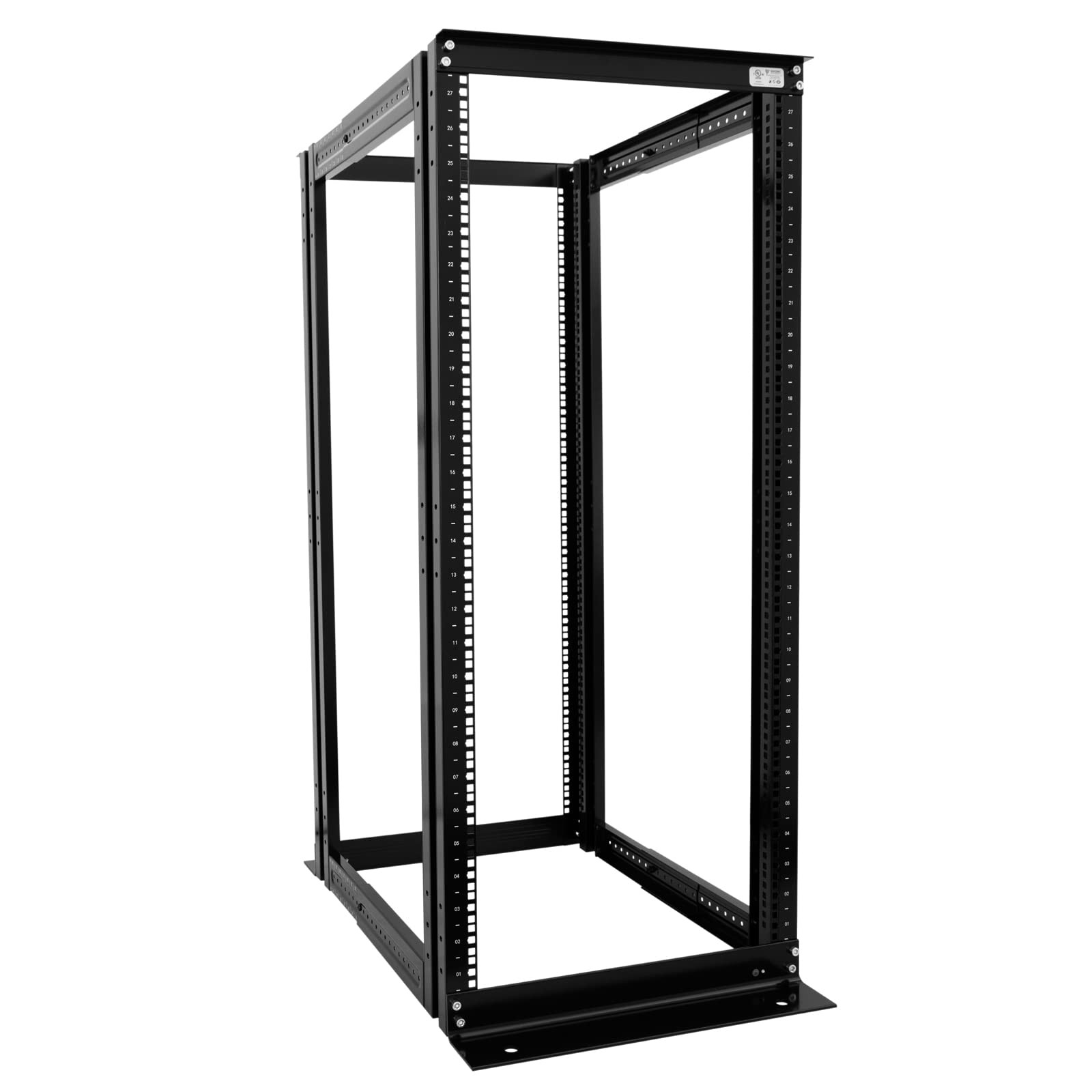 Raising Electronics Server Rack 4 Post Open 27U,56Inch Height, Black-27U