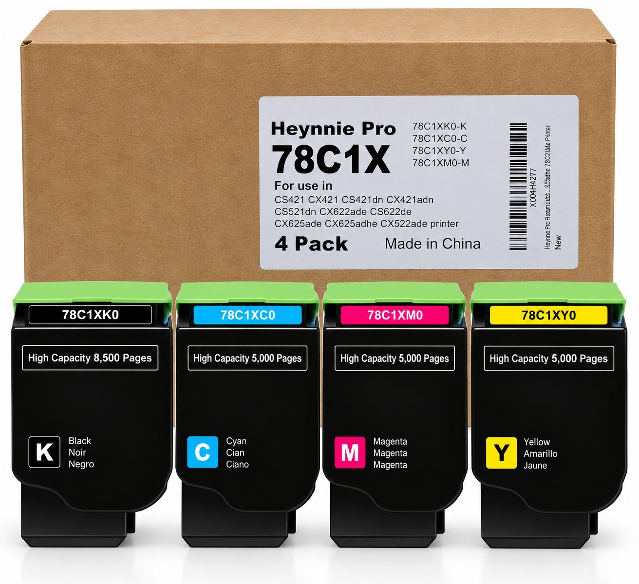 CS421H High Yield Toner Cartridges 78C1X Replacement for CS421 CX421 CS421dn