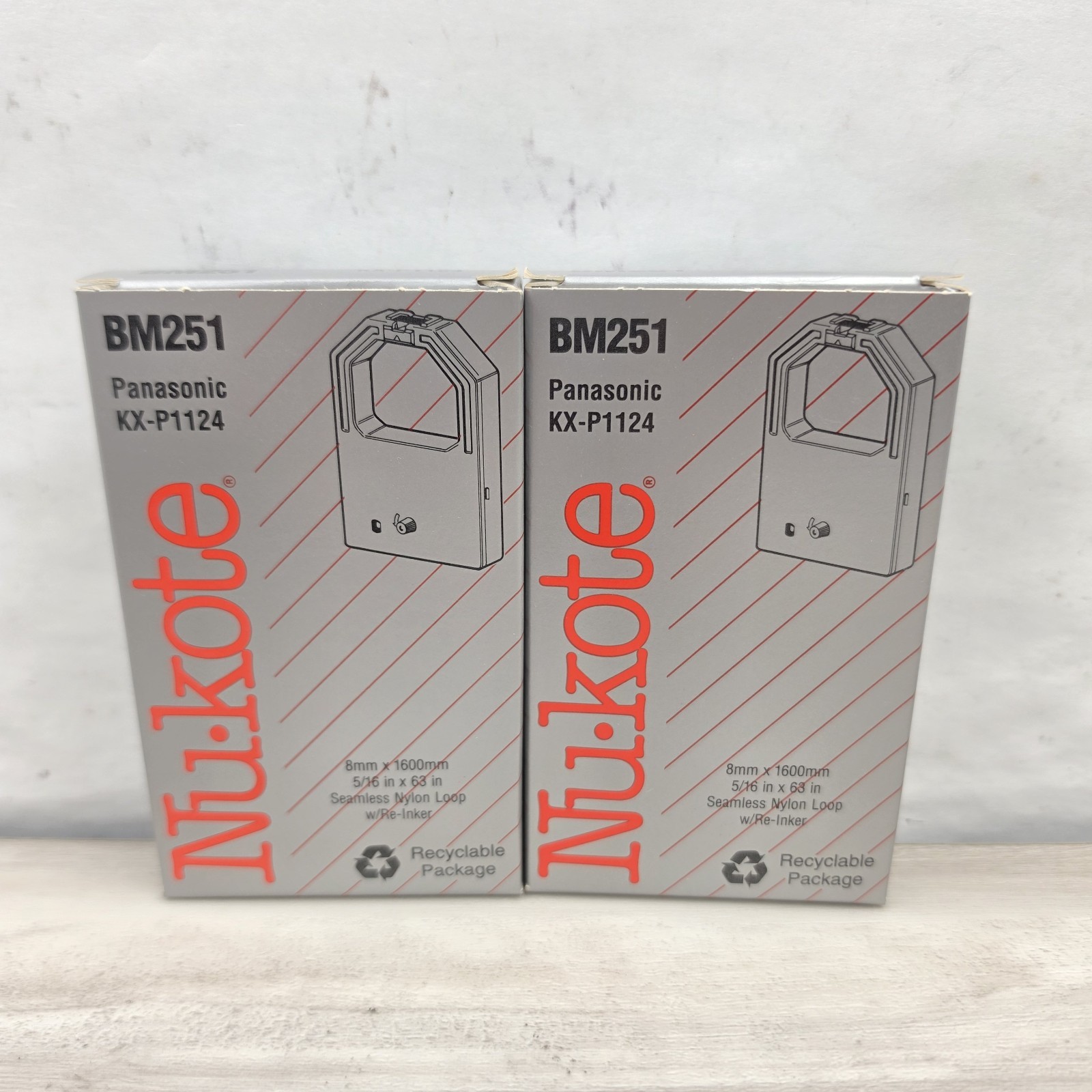 Panasonic KX-P 1124 Replacement Cartridge 2 X Nukote BM-251 Black