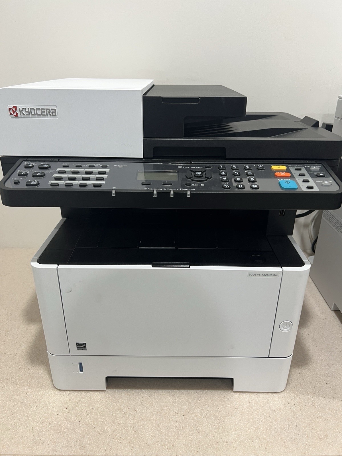 Kyocera ECOSYS M2635dw B&W Laser All-In-One Printer Copier Scanner Fax