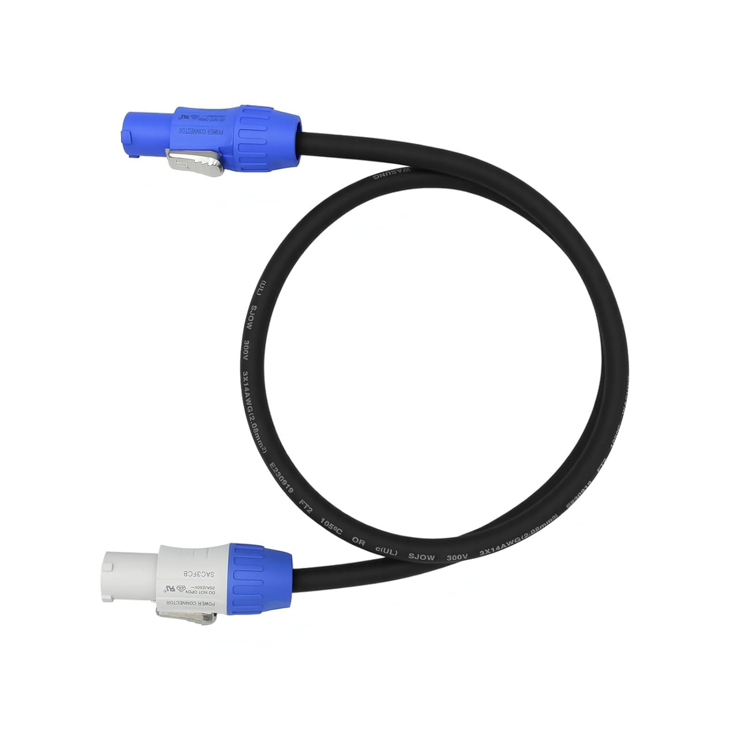 Toronce Seetronic SAC3FCA to SAC3FCB Hand-Built Powercon Cable AC 14 AWG Power C