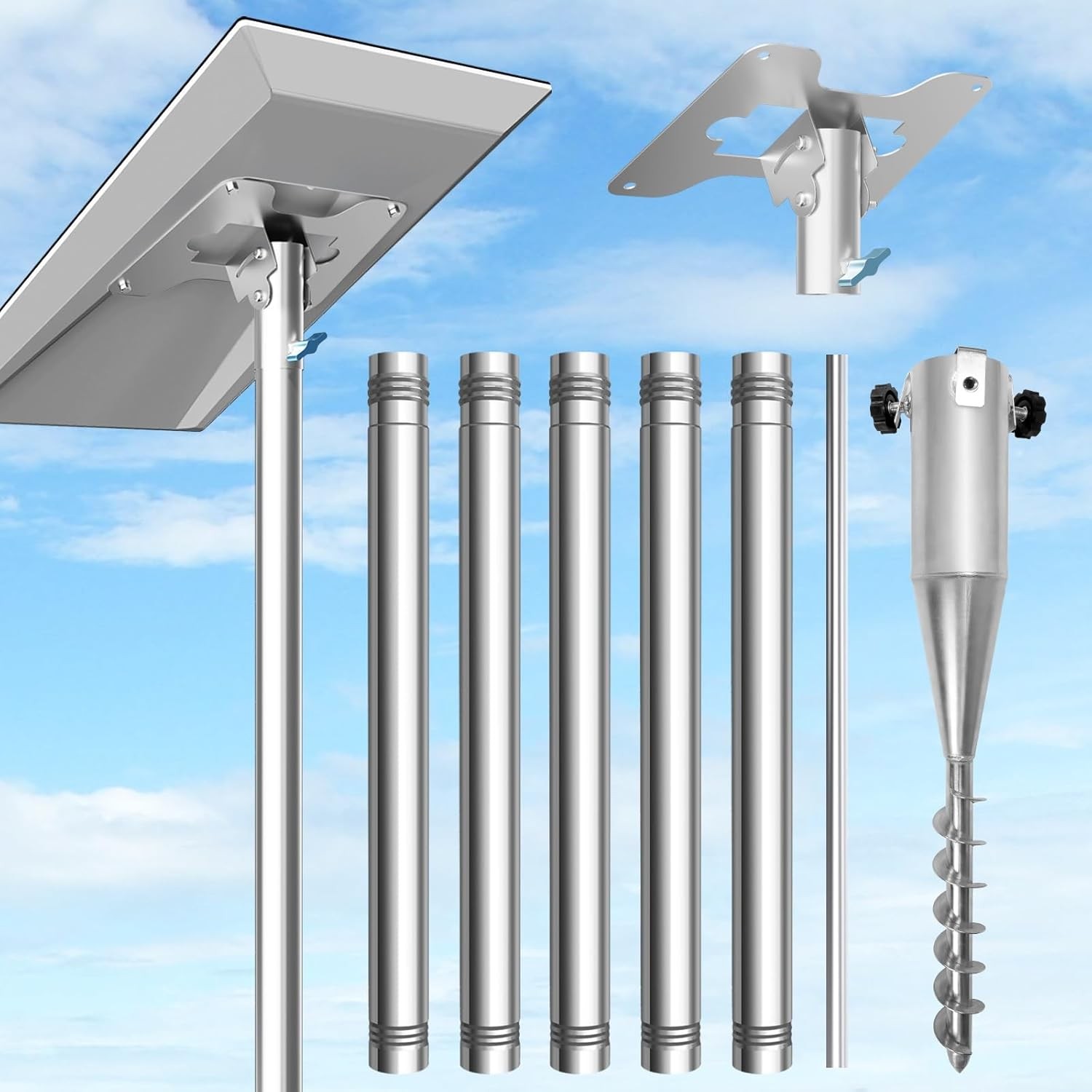 Starlink Performance Gen 3 Pole Mount Kit, with Stainless Steel  Pipe Adapter