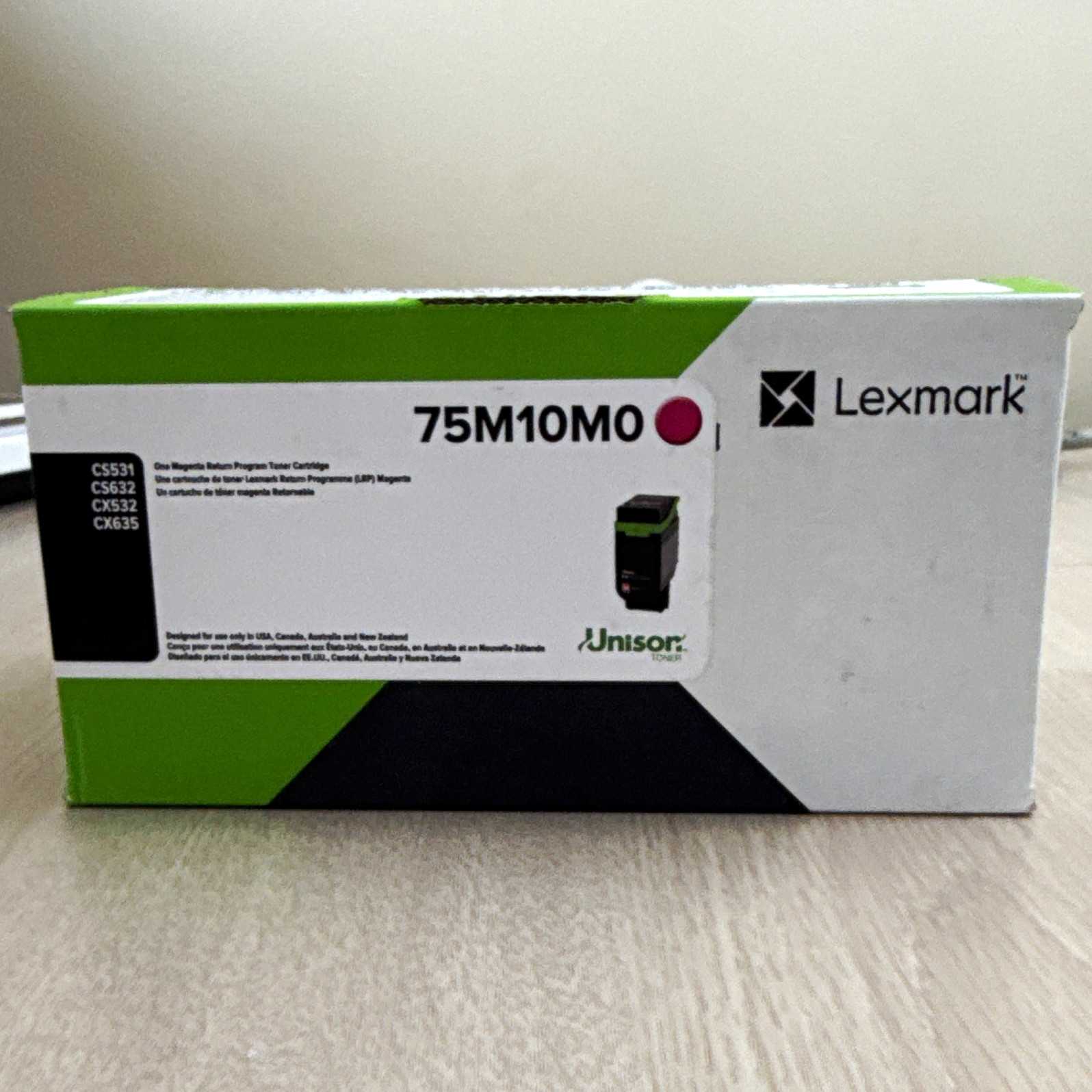Lexmark 75M10M0 NIB Magenta Return Program Genuine Toner CS531 CS632 CX532 CX635
