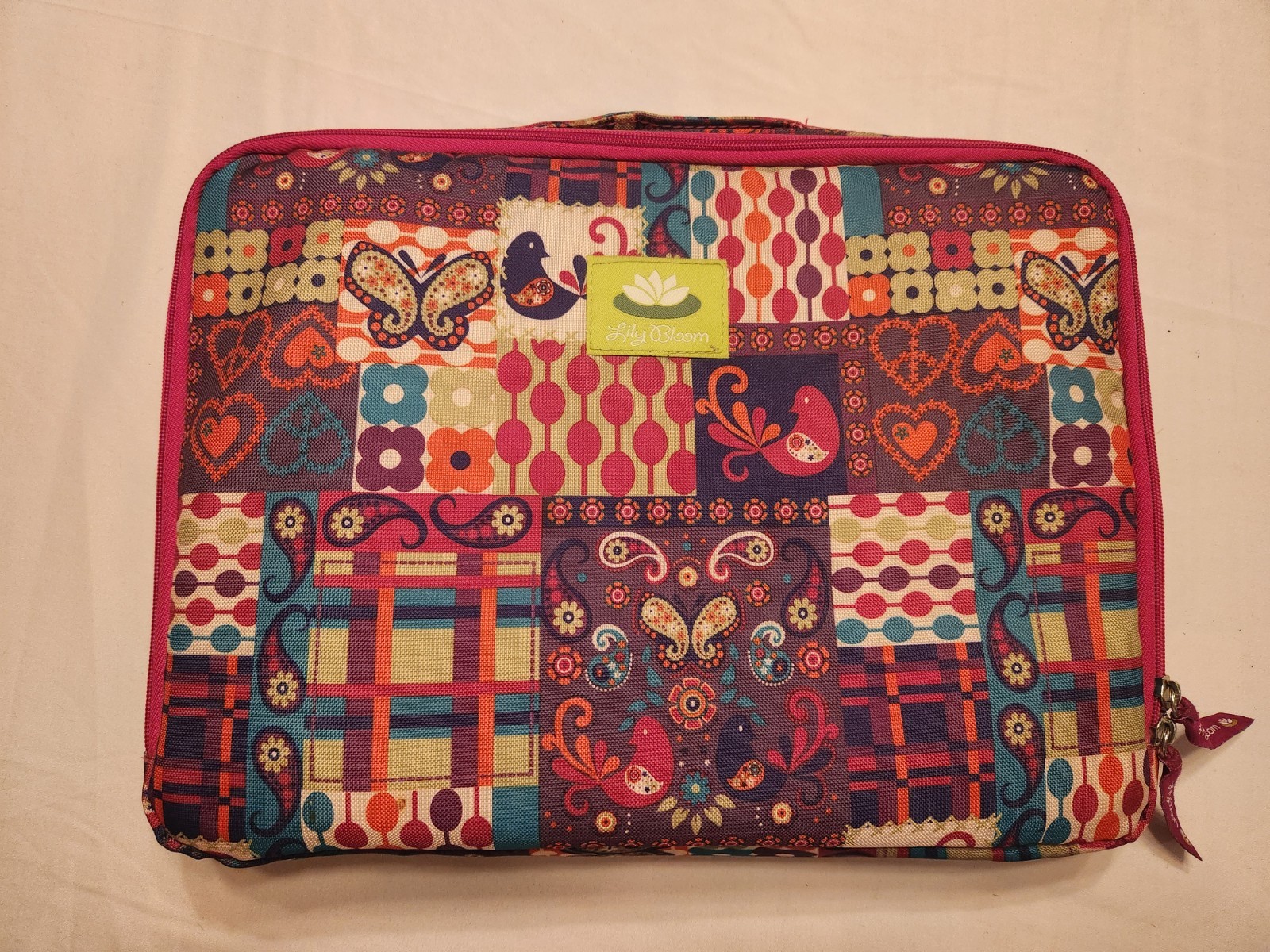 Lily Bloom Padded Laptop Case Y2K Style Multicolor 13.5in X 9.5in