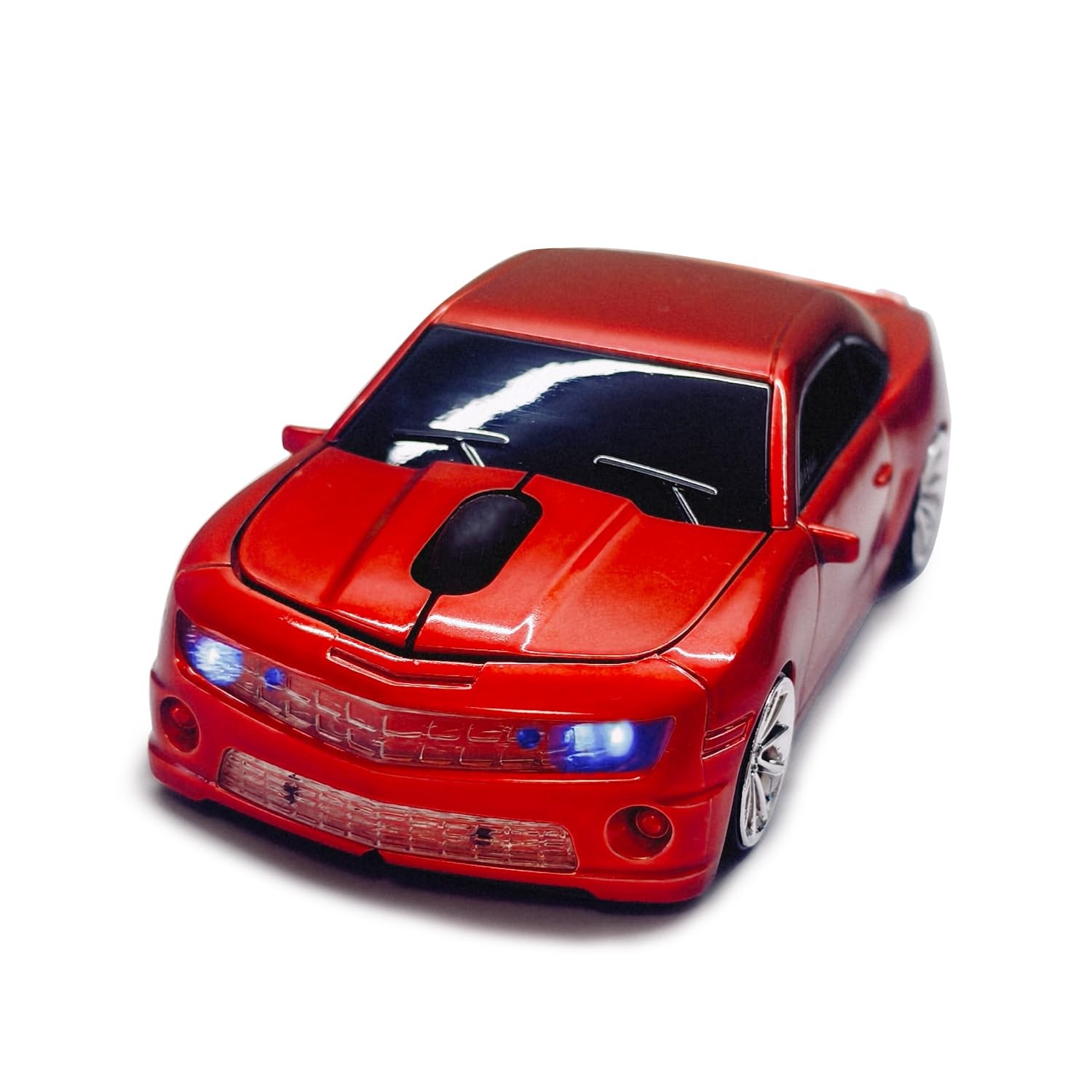 Funny Sport Car Shaped 2.4Ghz Wireless Mouse USB Receiver Laptop PC Red