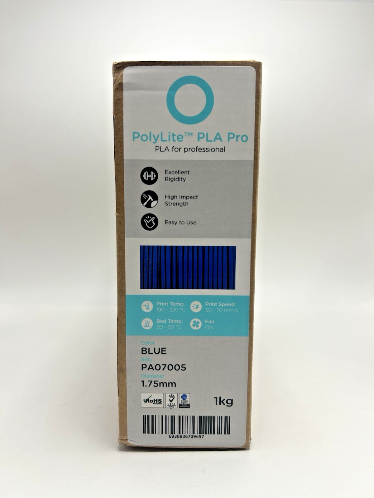 New - Polymaker PA07005 Blue 1.75mm 3D Printing Filament PolyLite PLA Pro 1kg