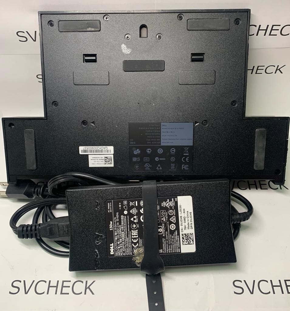 Lot of 4 DELL PR 02X DOCKING STATION WITH ADAPTOR