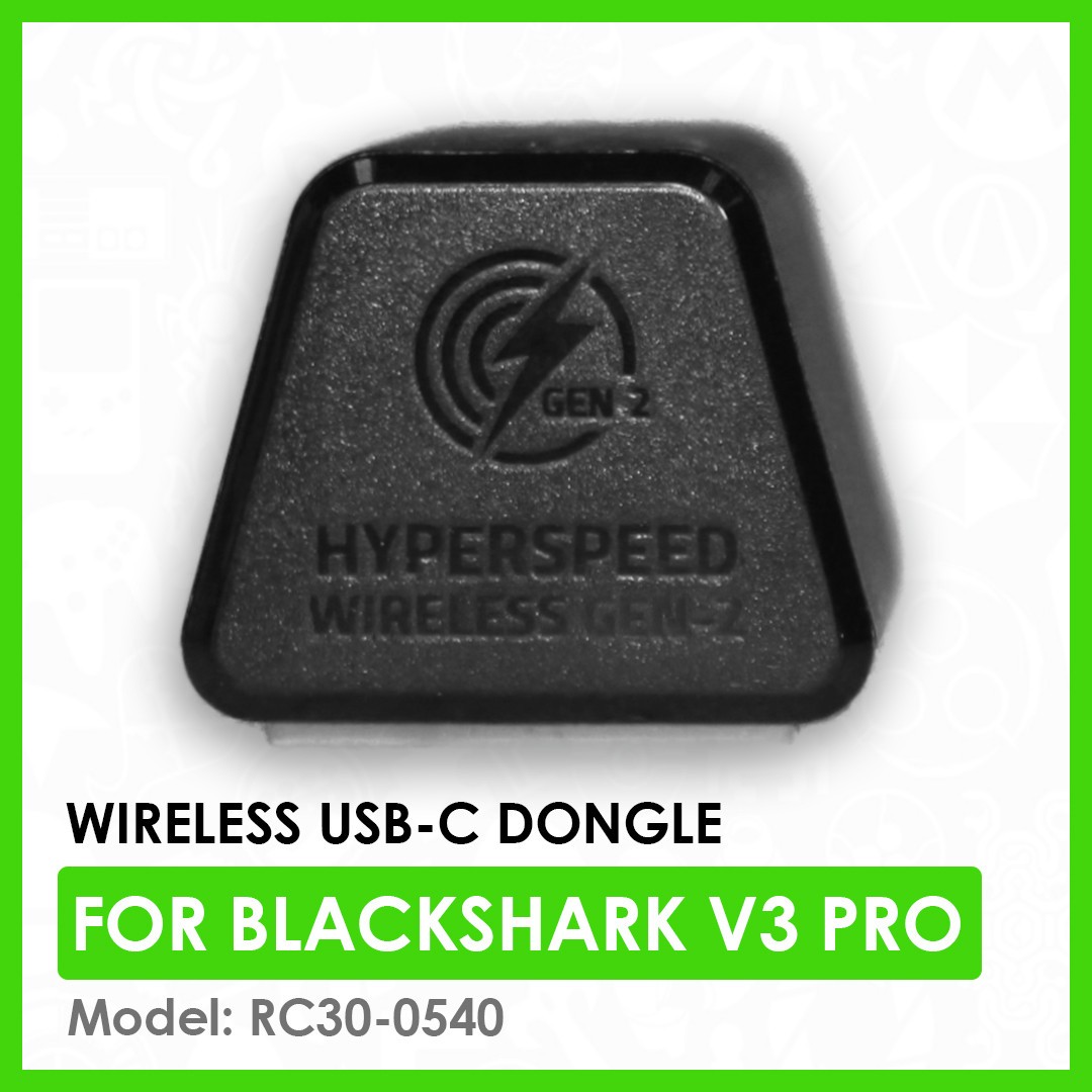 Genuine Razer RC30-0540 Blackshark V3 Pro USB-C Hyperspeed Gen-2 Dongle Black