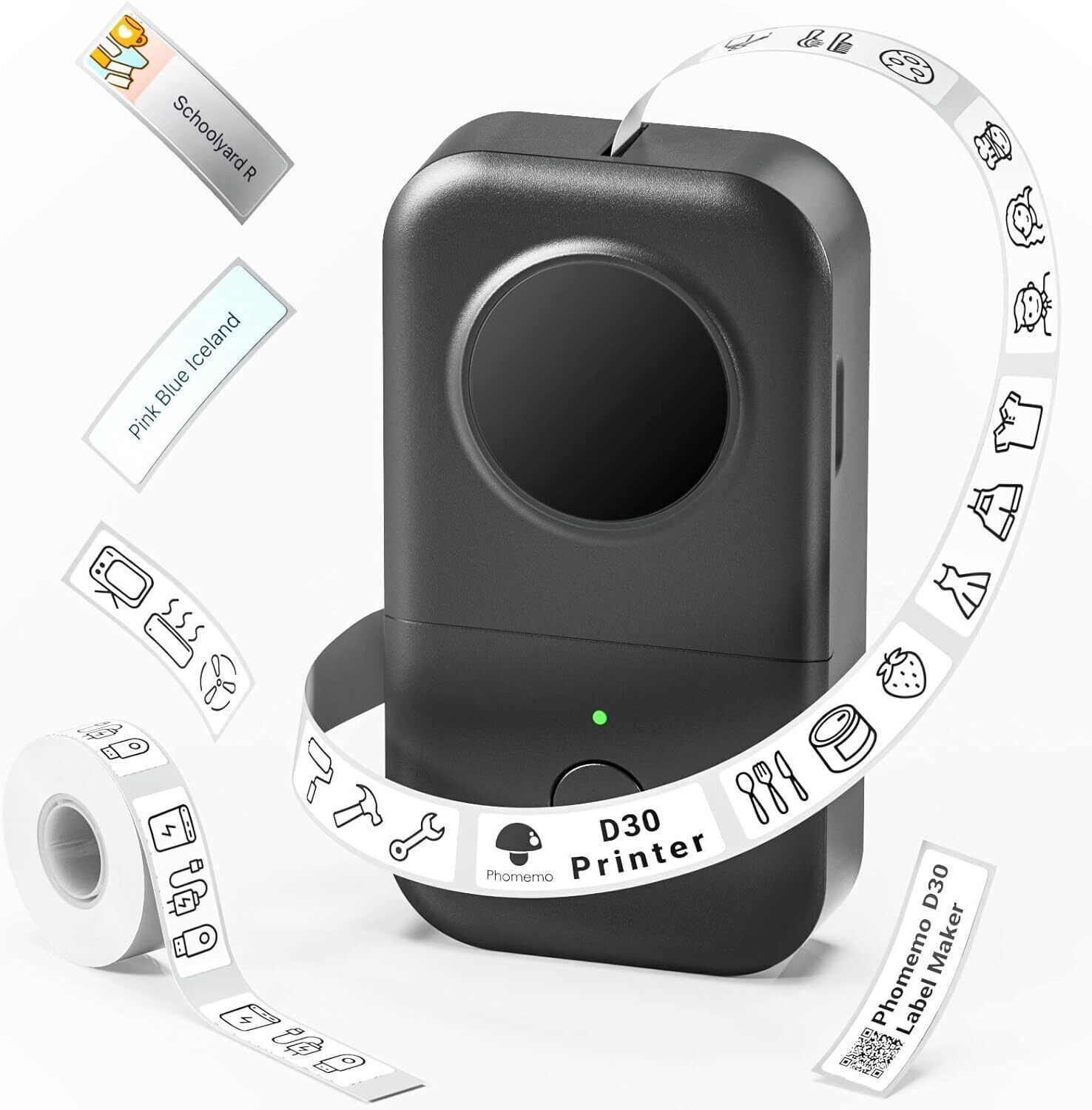Phomemo D30 Mini Thermal Label Maker Bluetooth Wireless Portable Printer