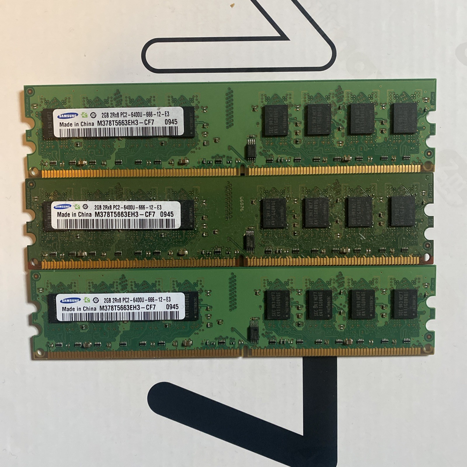 3 Samsung 2GB DDR2 RAM