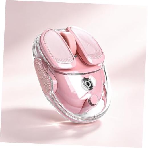 Q9 Transparent Wireless Computer Mouse, 2.4G/Bluetooth Mouse() Pink 2.4G/BT