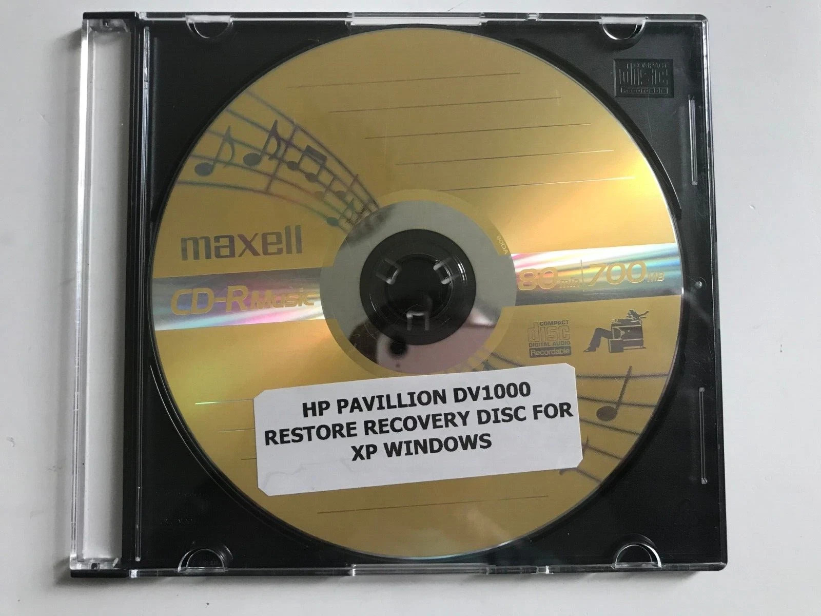 HP PAVILLION DV1000 RESTORE RECOVERY DISC FOR XP WINDOWS