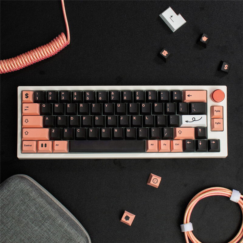 Piggy Theme Pink Keycap 129 Keys Cherry Profile PBT For MX 
