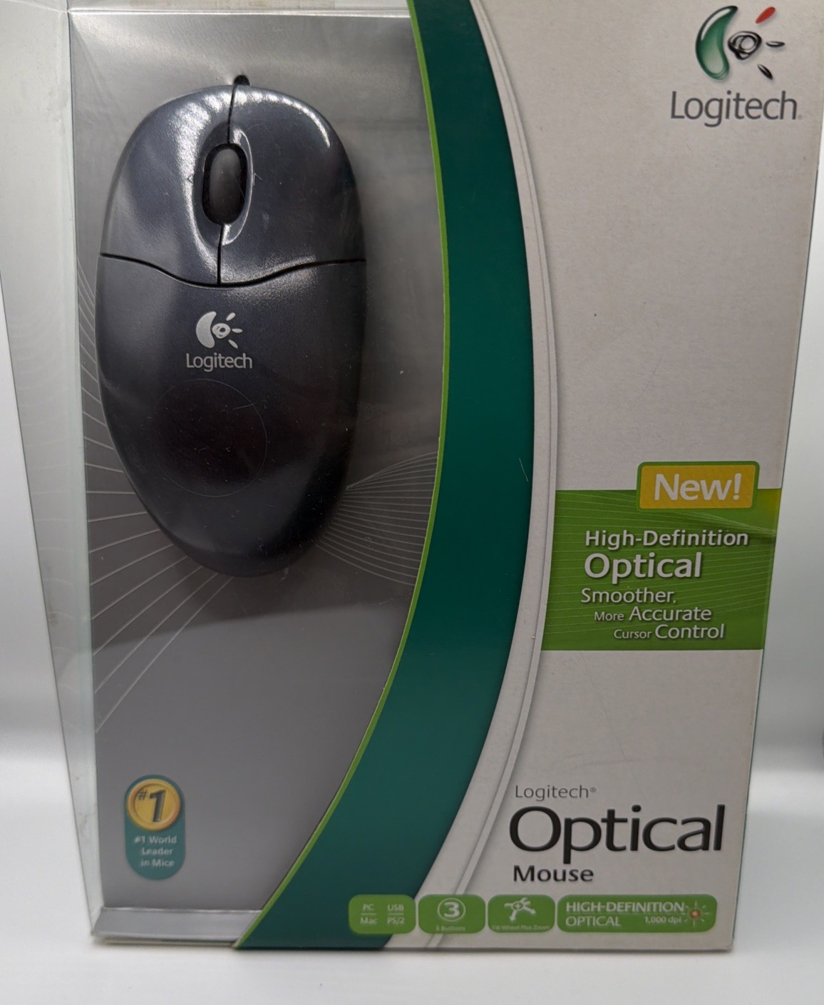 Logitech 931643-0403 Optical Mouse Computer Desktop Laptop Wired 2006 USB PS/2