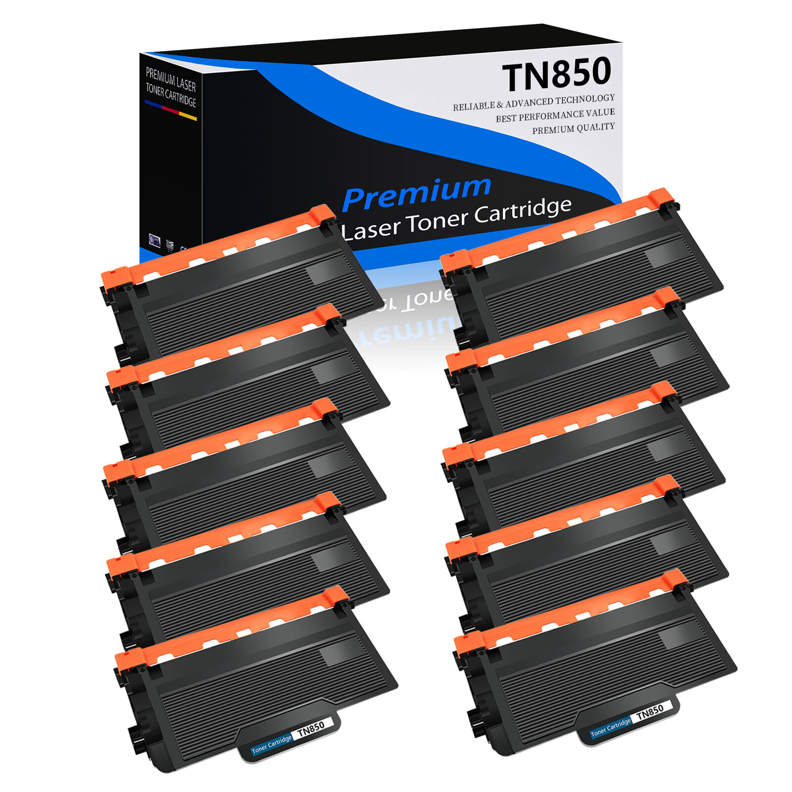 10PK Black TN850 Toner For Brother TN-850 HL-L5200DW HL-L6200DW DCP-L5500DN