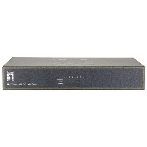 LevelOne Fast Ethernet PoE+ Switch 4x FE PoE++ FE 65W Switch FEP-0812