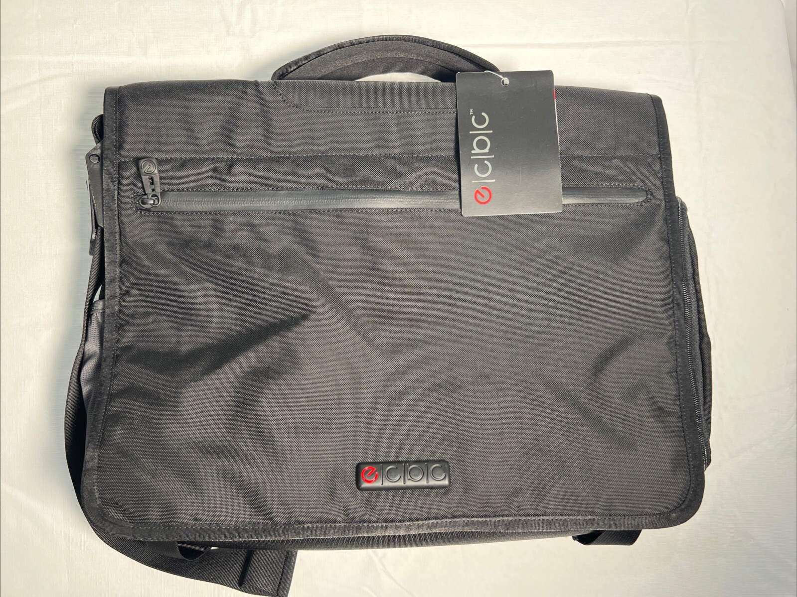 ECBC Zeus Messenger Laptop Computer Luggage handle pass thru Bag BLACK K7203-10