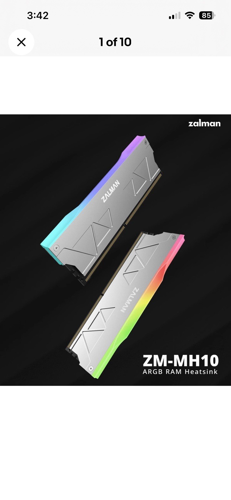 ZALMAN ZM-MH10 / ARGB RAM HeatSinks /Memory Heatsink /DDR 3/4/5,Side/Both-Side /