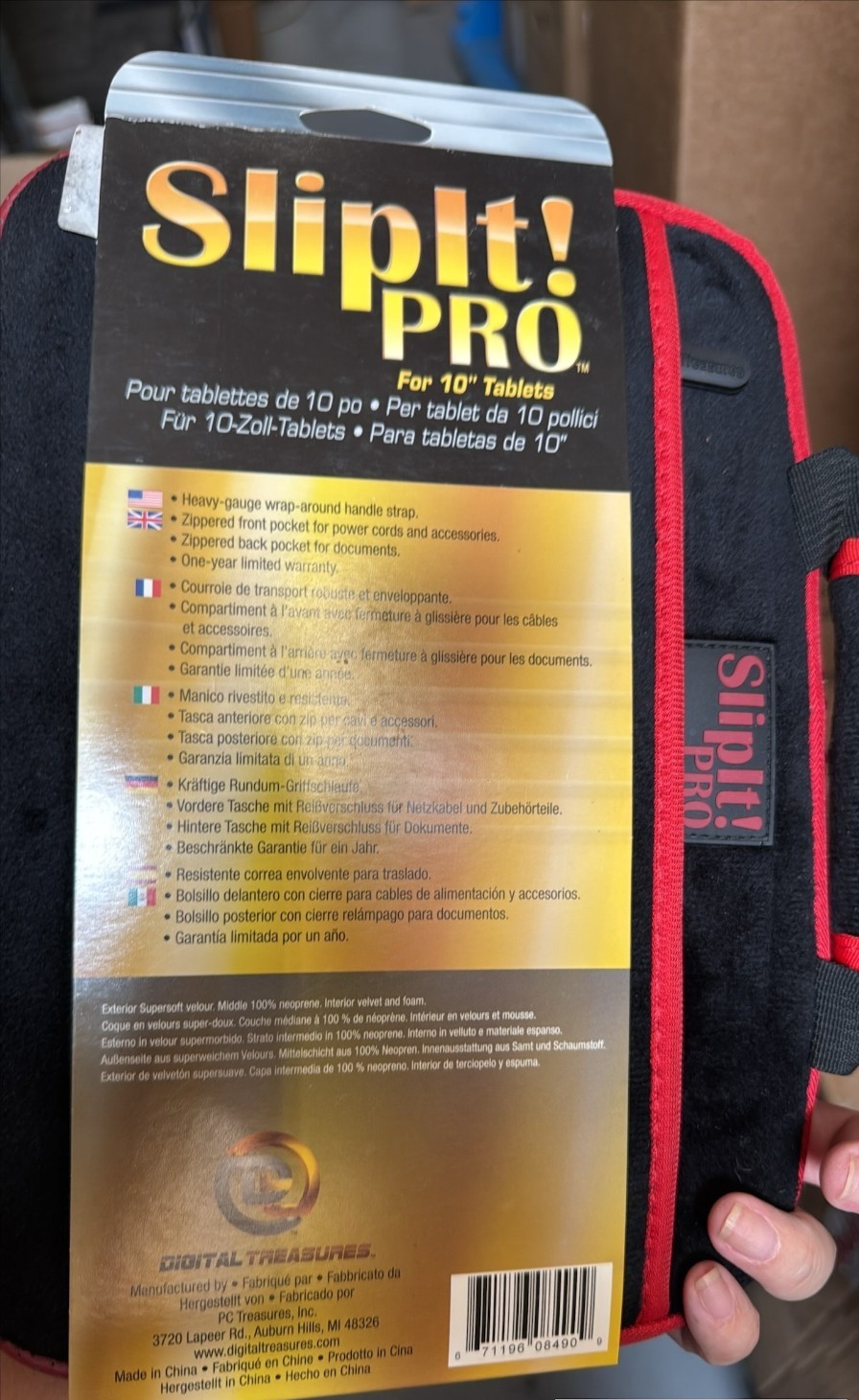 SlipIt Pro Premium 10-Inch Tablet Case Protective Sleeve Travel Cover Black