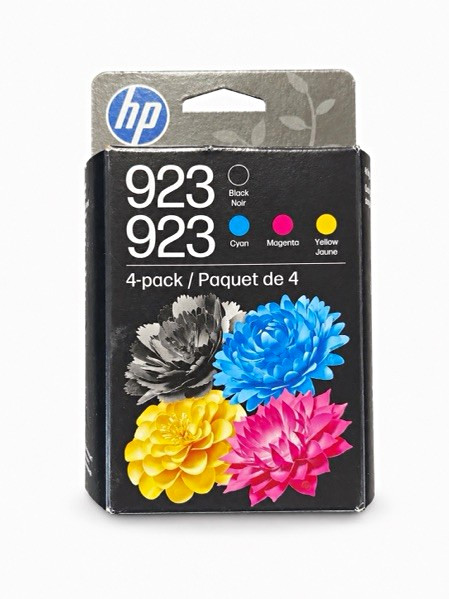 HP 923 Genuine Original Inkjet Ink Cartridge 4-Pack Black/Cyan/Magenta/Yellow