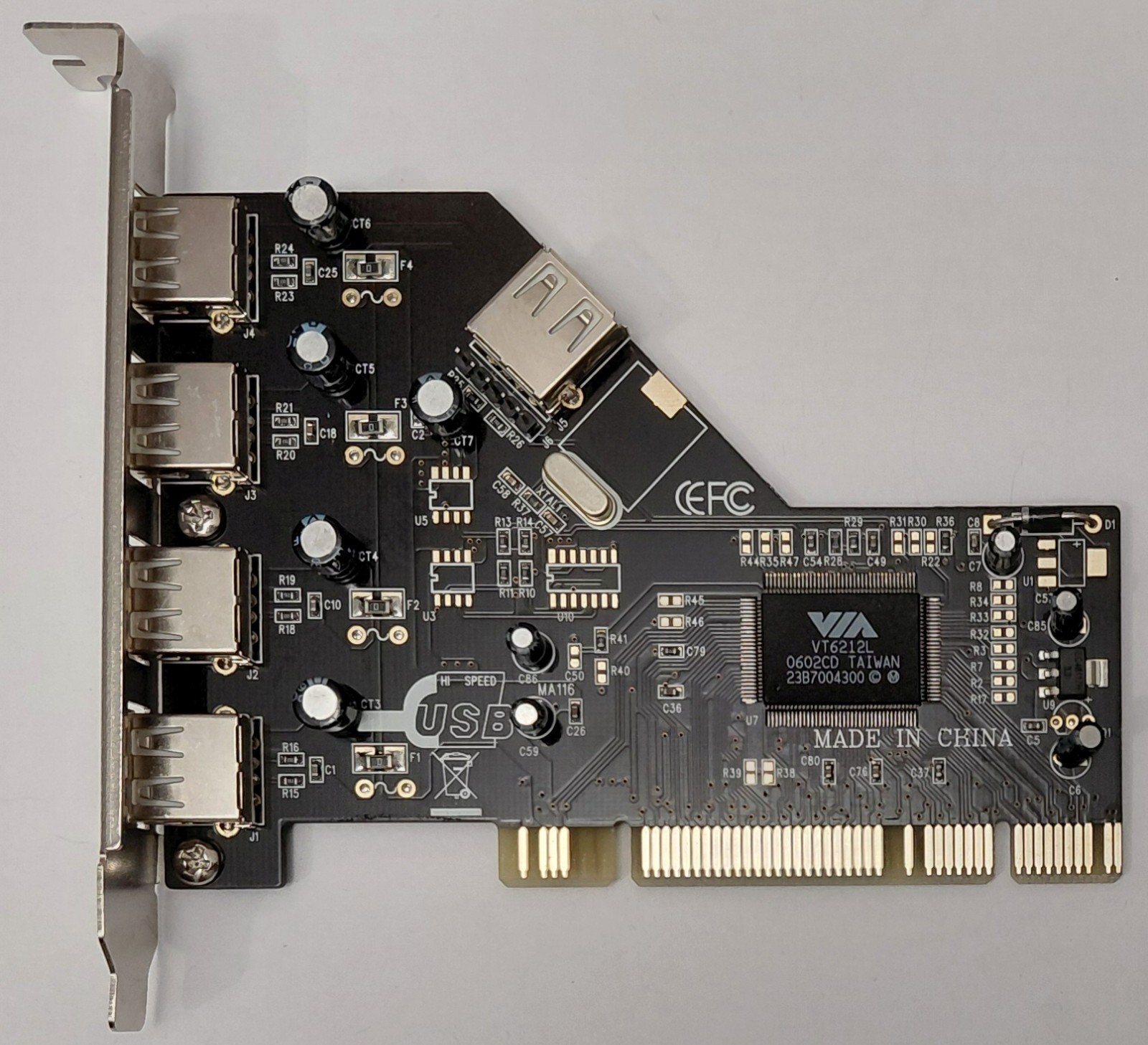 ZG-USB01 USB 2.0 PCI Host Card Controller (VIA VT6212L, Retro, 2006)