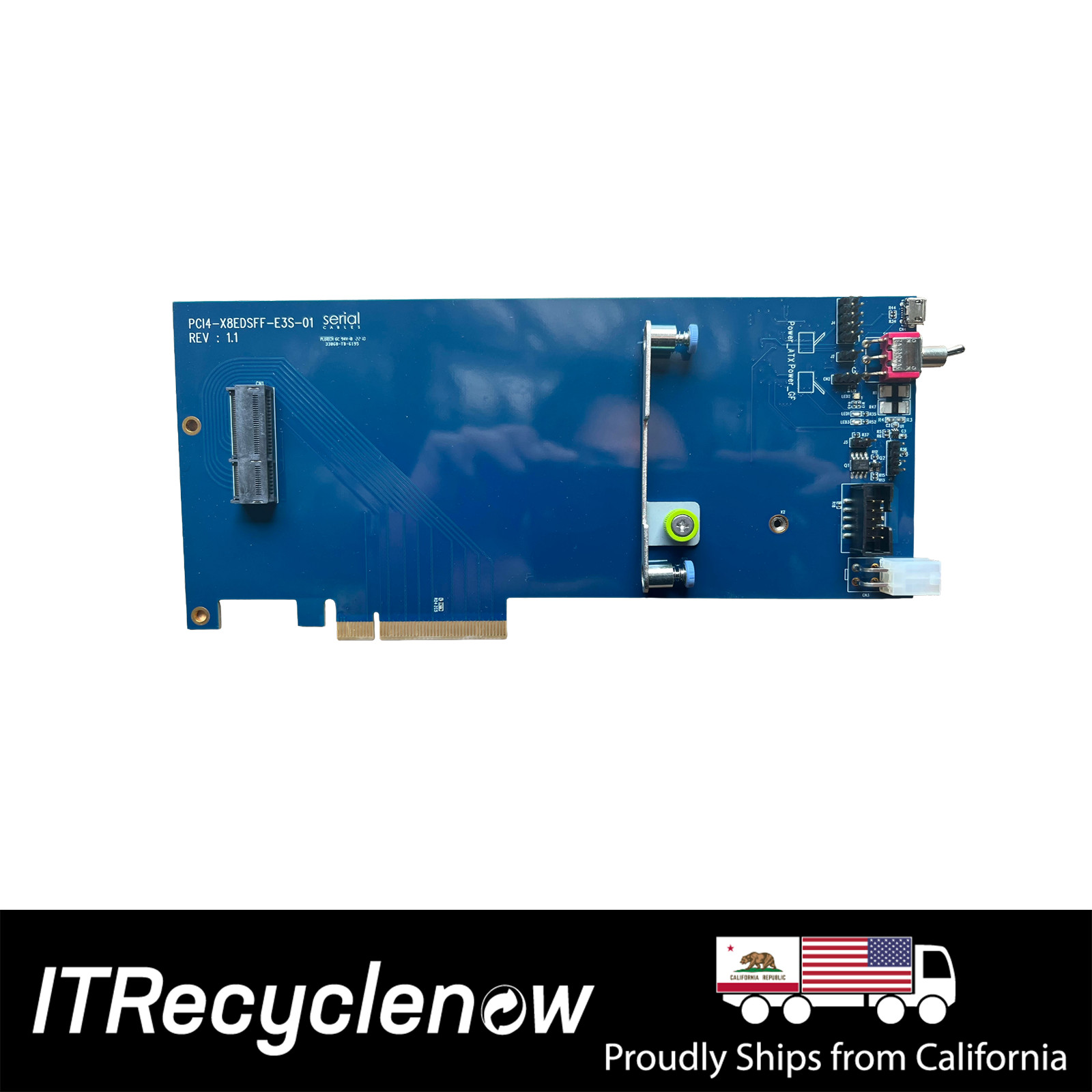 Serial Cables PCI4-X8EDSFF-E3S-01 PCIe x8 to EDSFF E3.S Adapter Card w/ Bracket