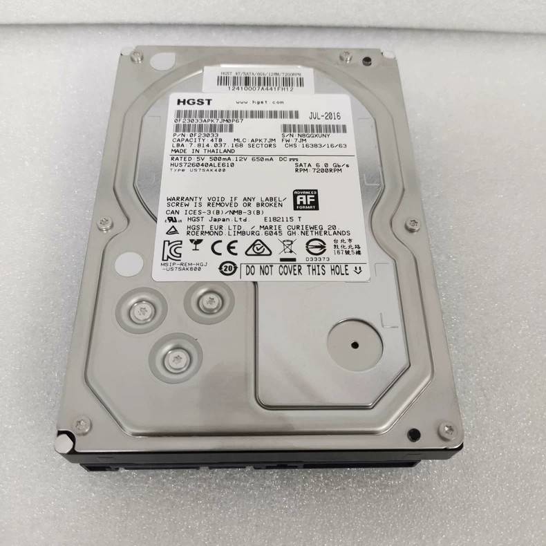 HGST Ultrastar 7K6000 HUS726040ALE610 4TB 7200 RPM SATA 128MB 3.5" Hard Drive