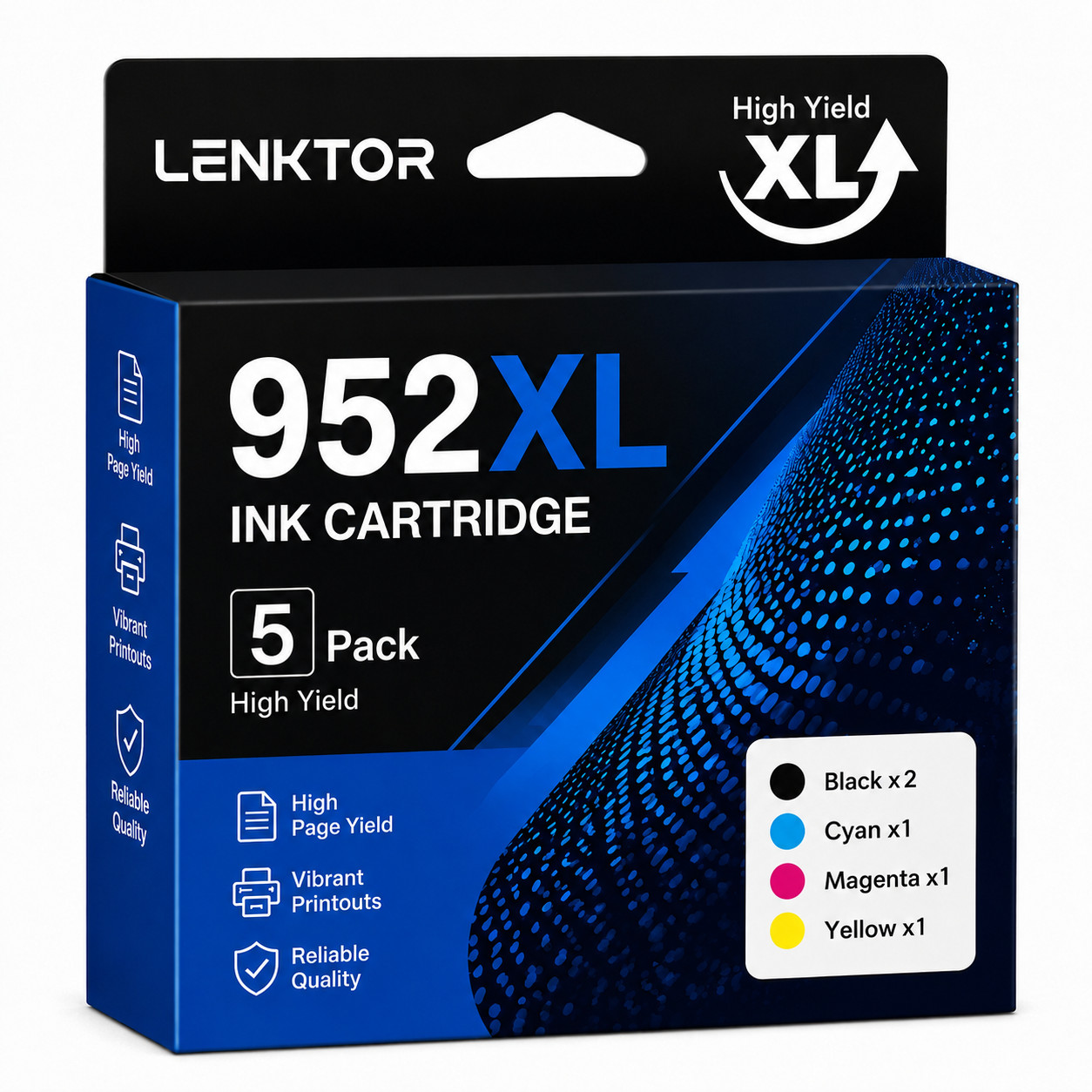 952XL 5PK Ink Cartridge Set for Pro 7720 7740 8210 8710 8720 8730 8740 8216 8746
